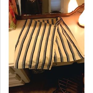 MANGO Striped Wrap Skirt, Sz L.